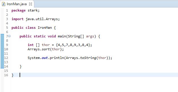 how to sort an array using Arrays sort method