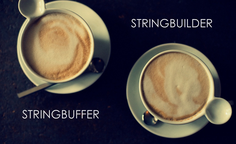 image of two coffee cups for stringbuffer class java and stringbuilder in java