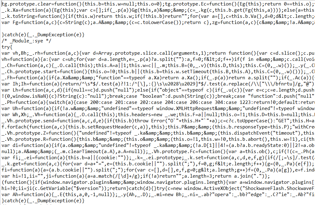source code of google