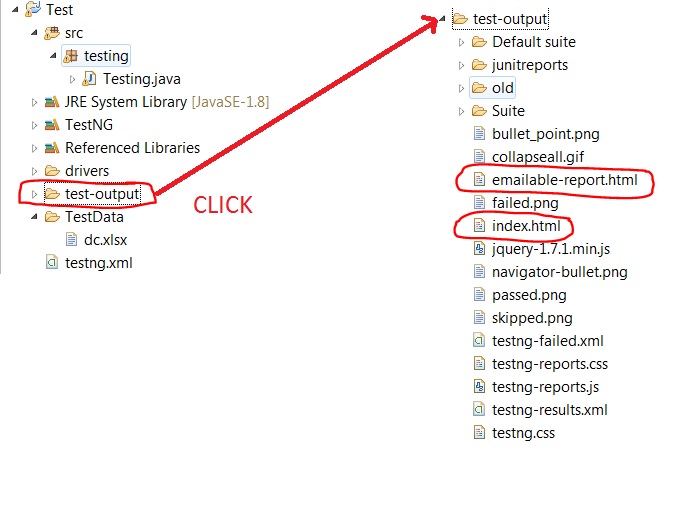 test-output folder in your project