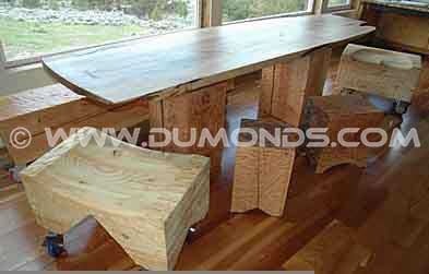Wood Slab Dining Tables Dumond S Custom Furniture