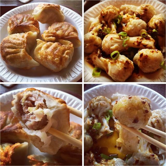 Pan-fried Pork and Napa Dumplings and Wontons with Hot Oil
