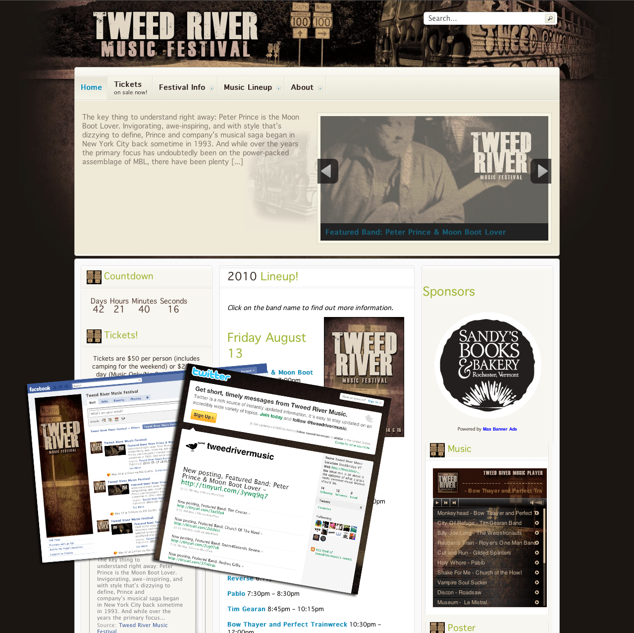 Tweed River Festival Website Design Version 1