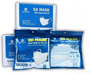 Khẩu trang 5D Mask Mạnh Khuyên H50c - Trắng