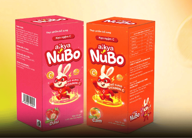 Kẹo ngậm C Aikya NuBo Cam H/35 gói (TV)