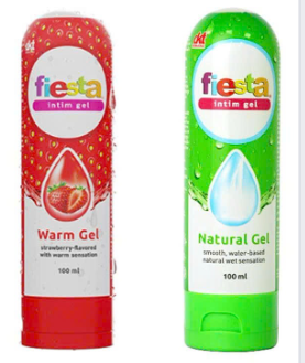 Fiesta Strawberry Warm Gel 100ml - Gel bôi trơn Đỏ