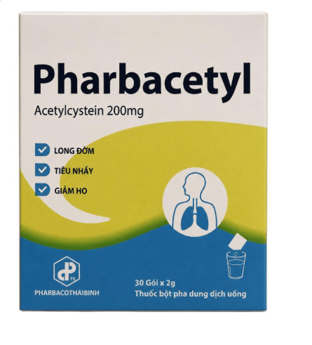 Pharbacetyl 200mg (Acetylcýtein) H30g PBC Thái Bình