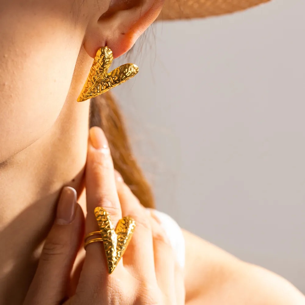 Set de corazones planos