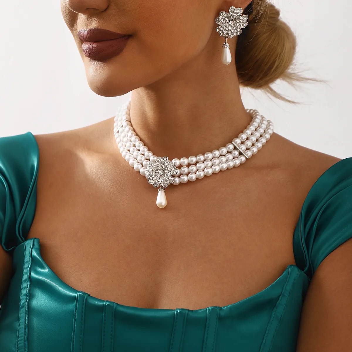 Set vintage de perlas antiguas