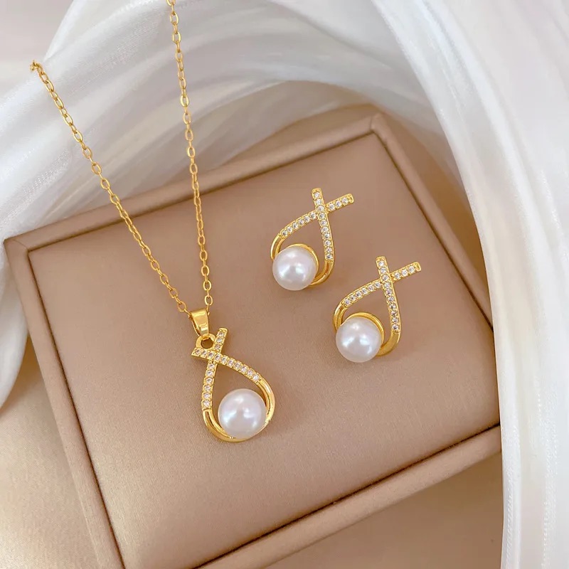 Set de perlas estilo gota