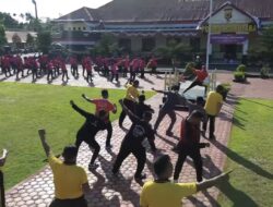 Bersinergi, Polres Aceh Utara Gelar Olahraga Bersama Insan Pers