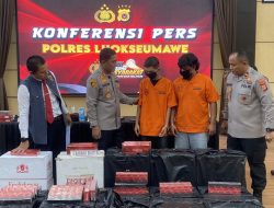 Polres Lhokseumawe Gagalkan Peredaran Rokok Ilegal Lintas Provinsi, Dua Sopir Ditangkap