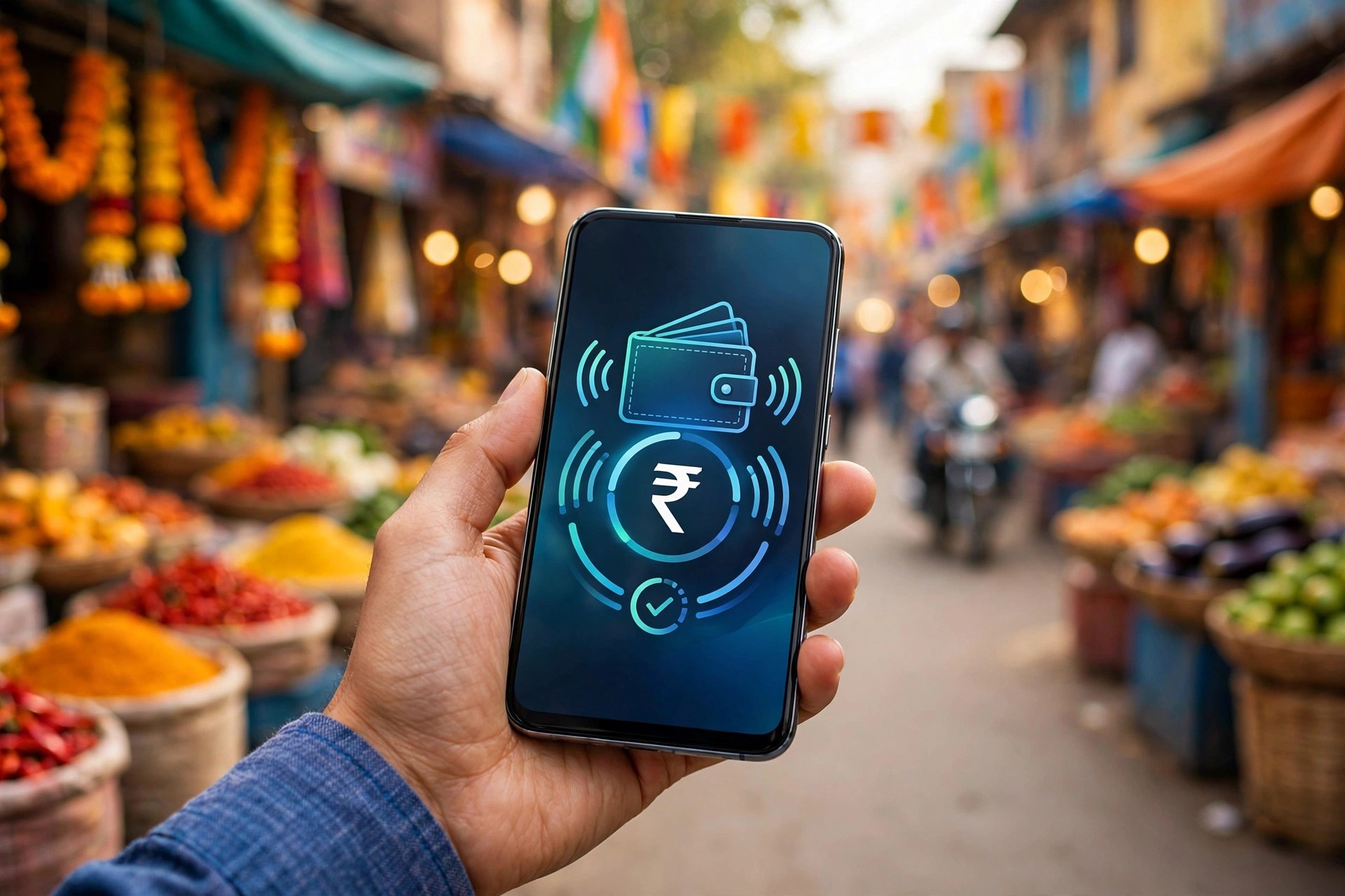 Smartphone showing a mobile wallet payment — mobile wallets in India