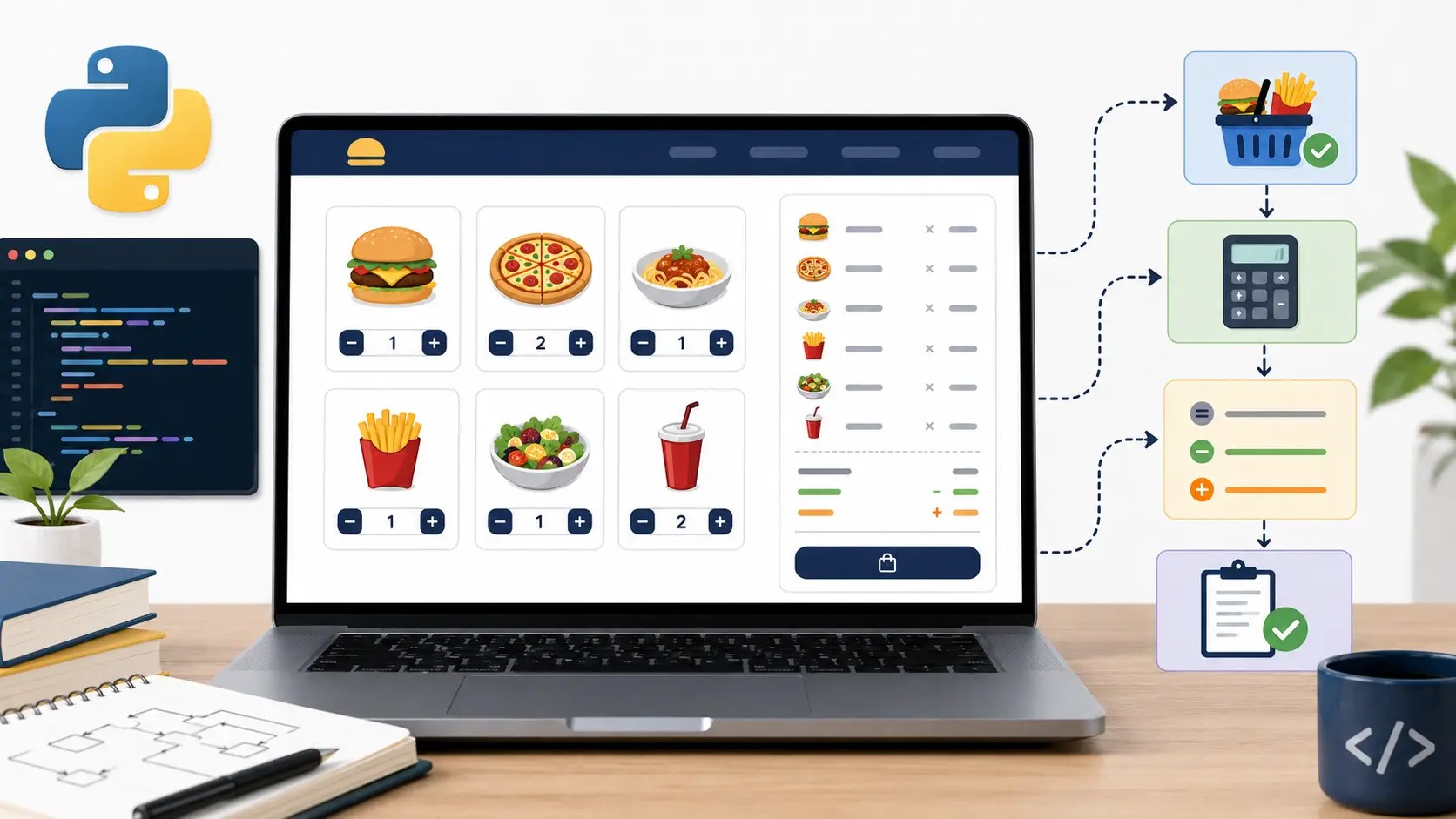 Food Order System - Python Project Ideas