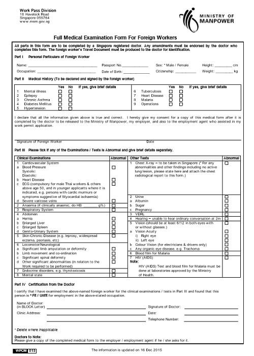 Mom's medical exam