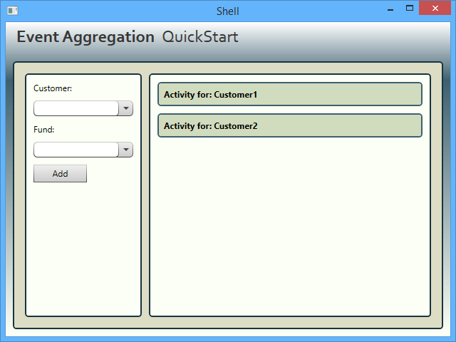 Event Aggregation QuickStart
