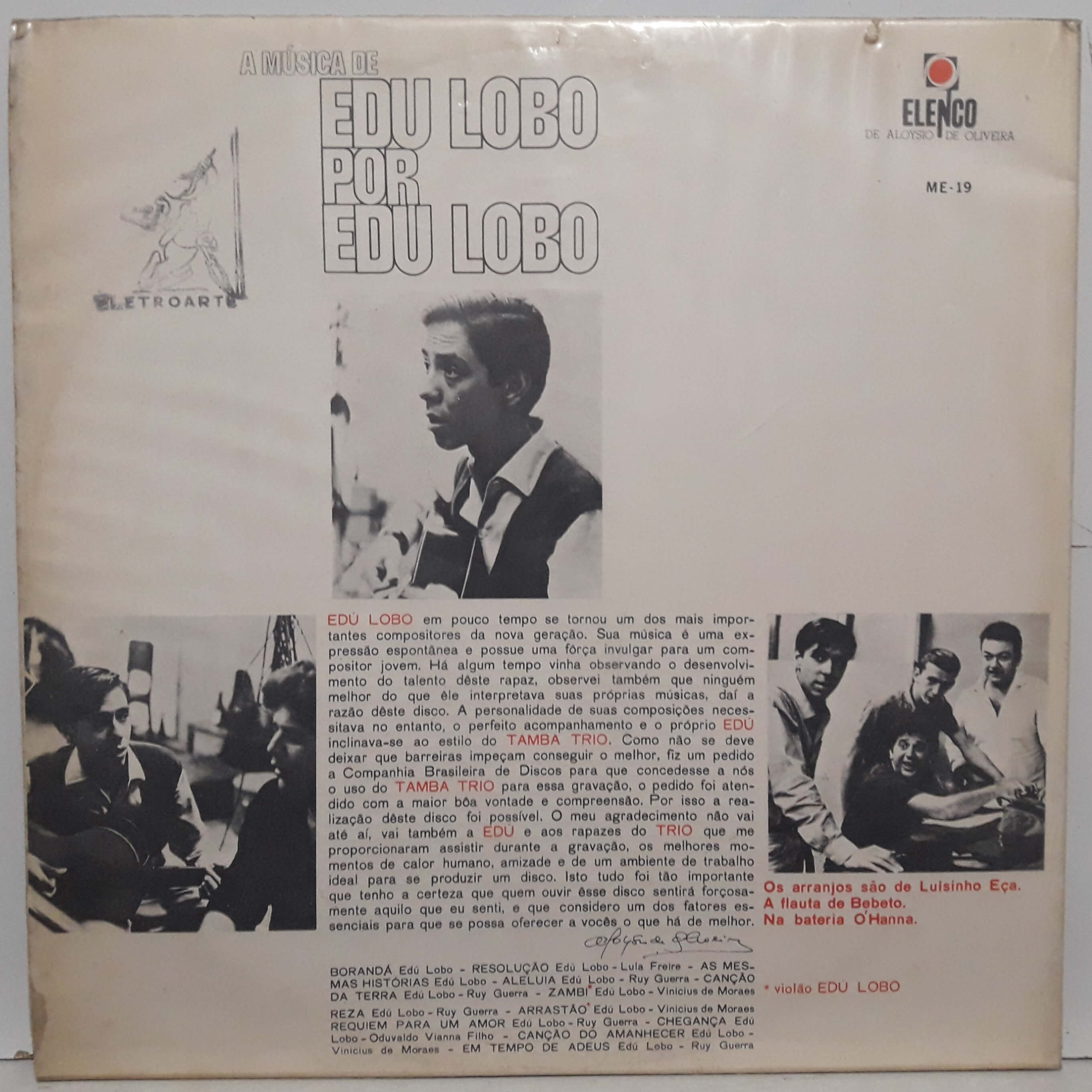 Edu Lobo - Tamba Trio / A Musica De Edu Lobo Por Edu Lobo Edu Lobo A THE WITH PART.