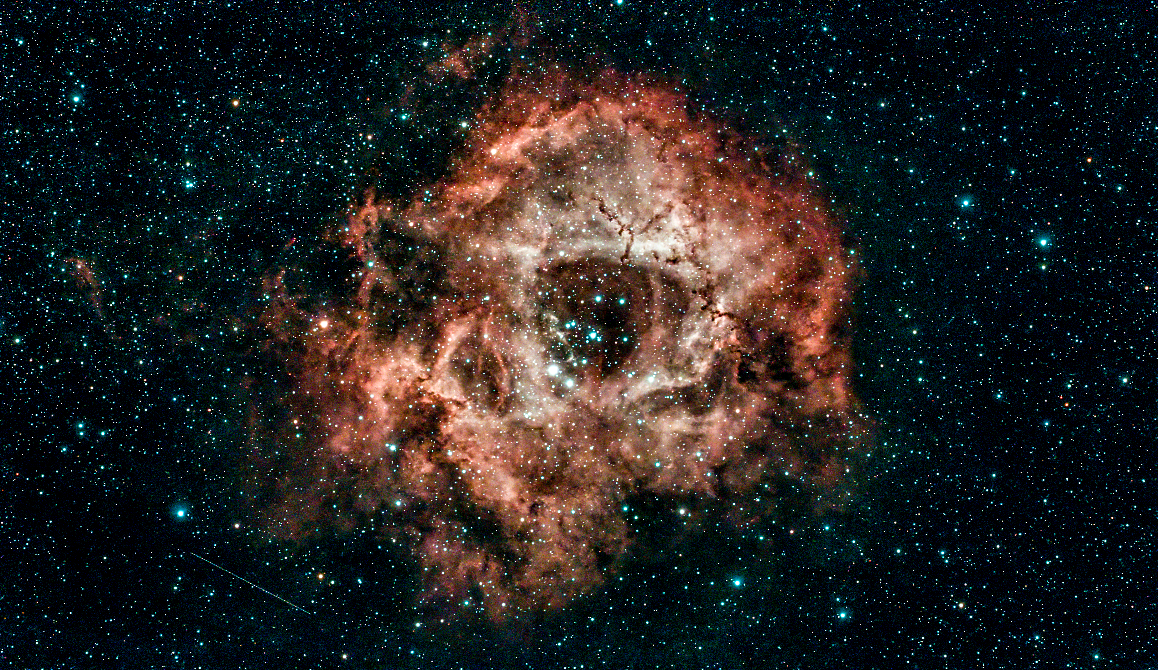 Rosette Nebula captured from Monaco with DWARF 3 EQ mode Duo-Band filter 60 second subs 2 hours 21 minutes