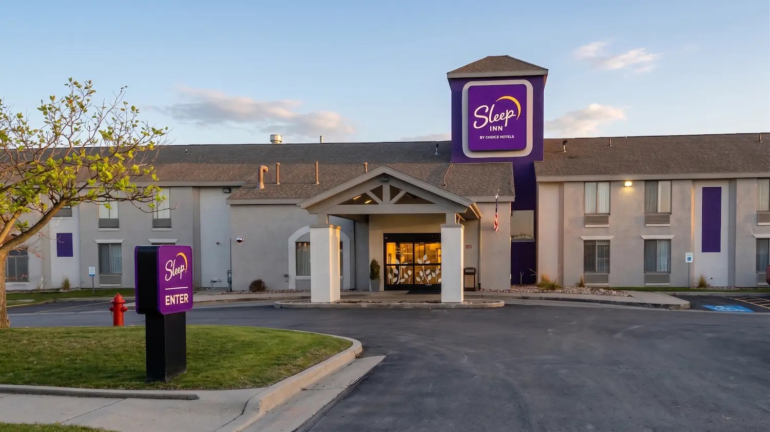 Exterior of the Sleep Inn in South Jordan, Utah