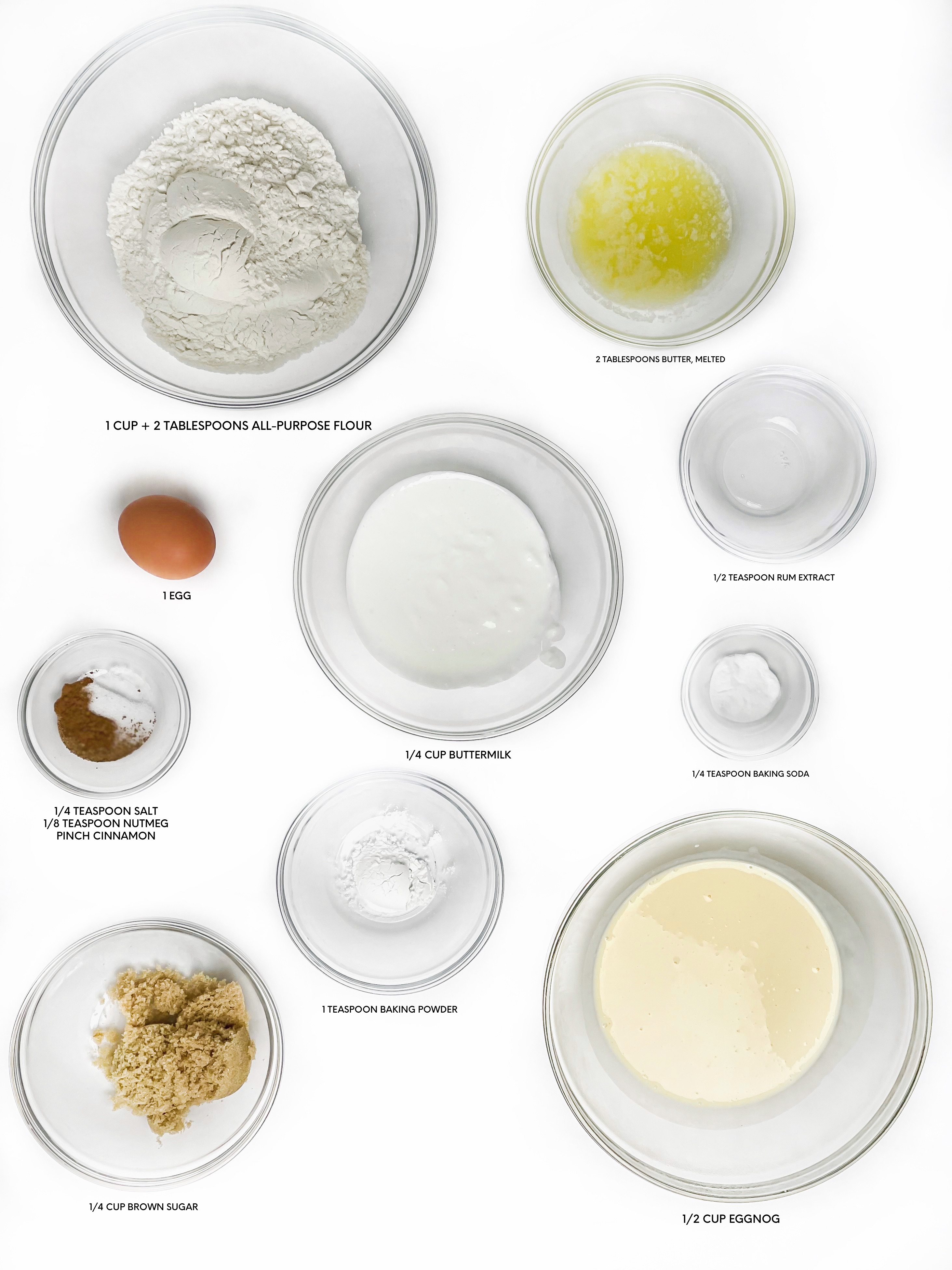 Ingredients for Eggnog Doughnuts