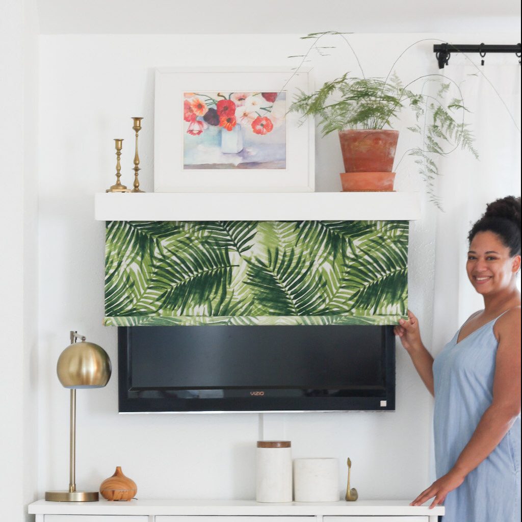 Diy tv cover shelf