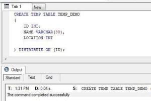 Netezza Temporary Tables and Examples - DWgeek.com