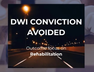 DWI conviction avoided, rehabiiltation focus