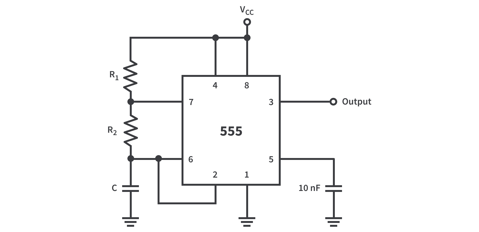 555 Timer 4 Astable Multivibrator Configuration Circuitbread 555 Timer 4 Astable Multivibrator Configuration Circuitbread