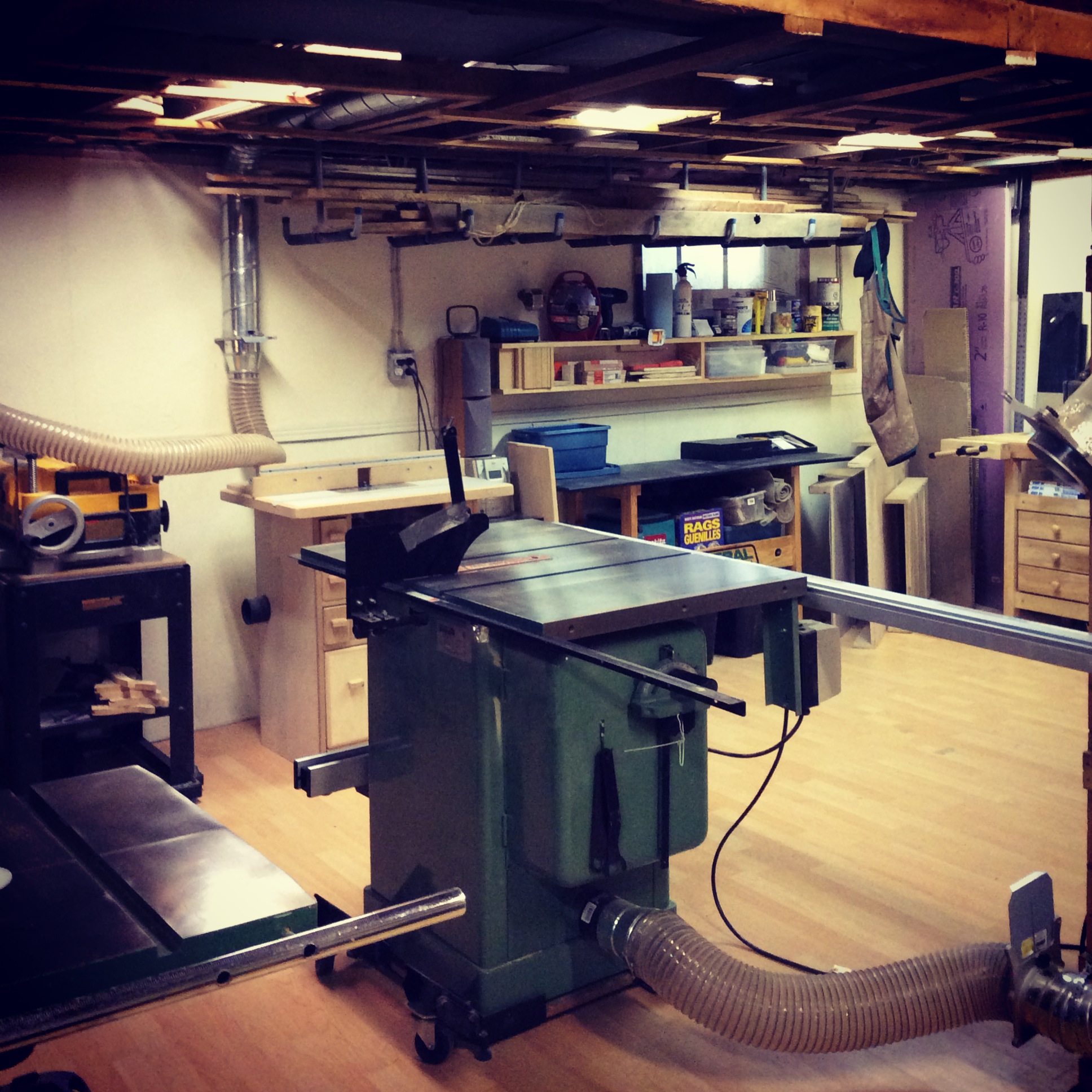 The workshop looking unusually tidy.