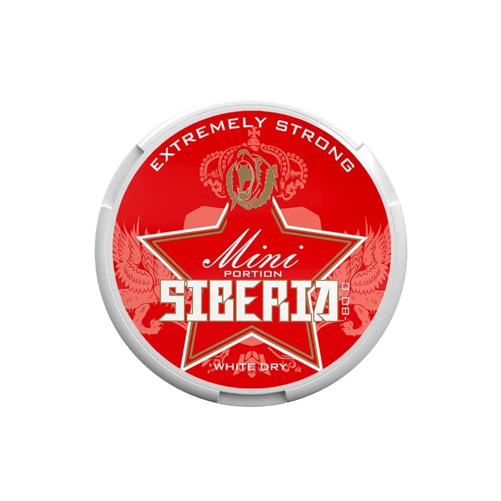 Siberia Mini White Dry Portion Swedish snus with mint aroma available from DXB Pouches in Dubai UAE