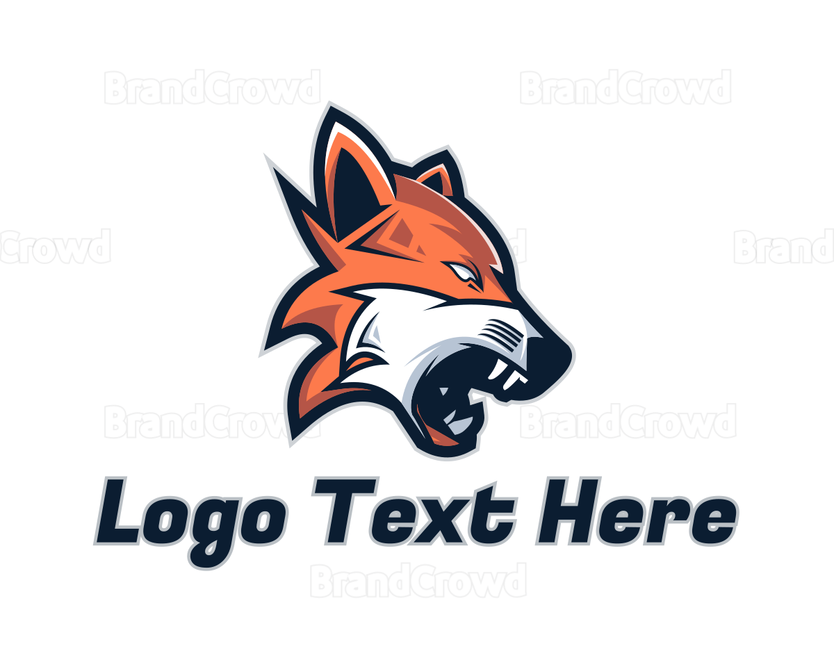 Angry Wolf Gaming Logo Brandcrowd Logo Maker