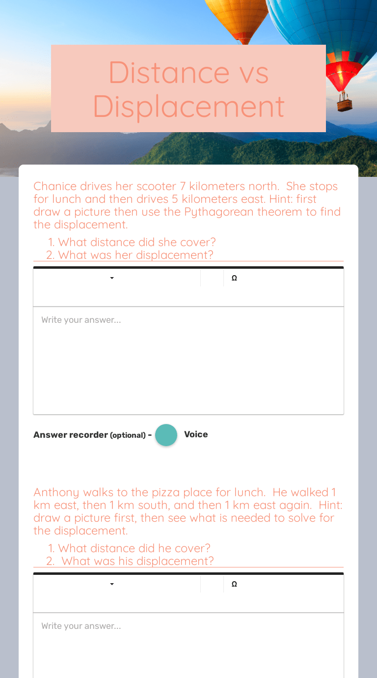 On paper, the union outweighed the confederacy in almost every way. Distance Vs Displacement Interactive Worksheet By Traci Evans Wizer Me