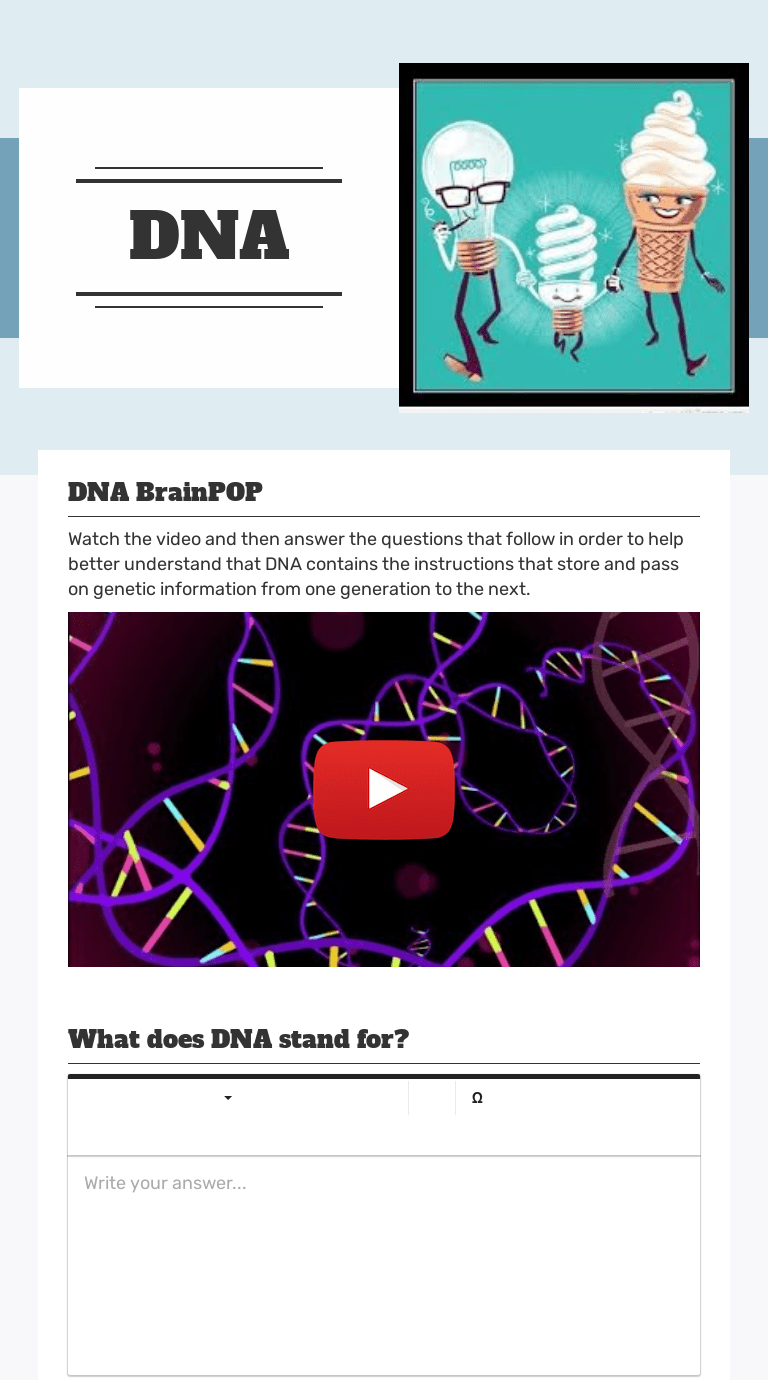 Which of the following depicts (shows) a molecule of dna? Dna Interactive Worksheet By Stephanie S O Brien Wizer Me