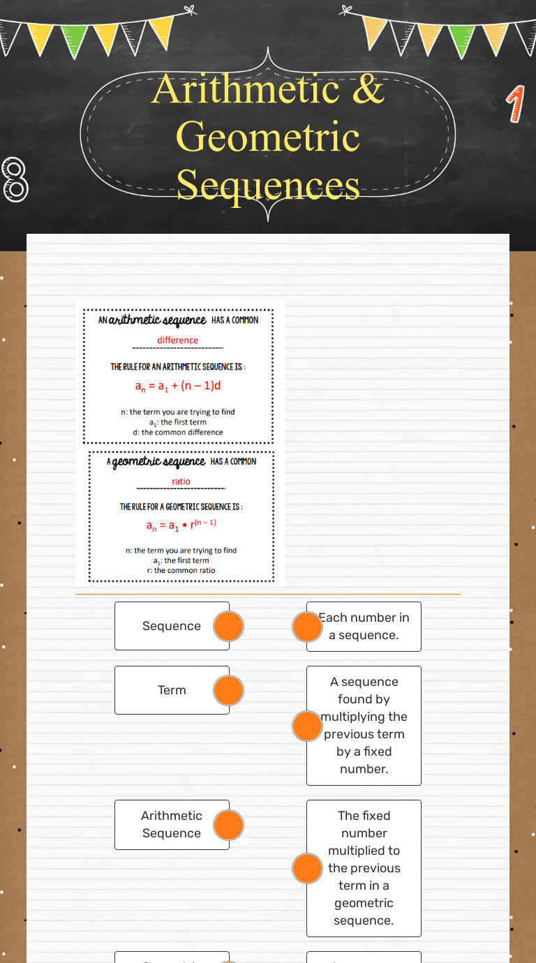 Worksheets labeled with are accessible to help teaching pro subscribers only. Arithmetic Geometric Sequences Interactive Worksheet By Priscilla Salinas Wizer Me
