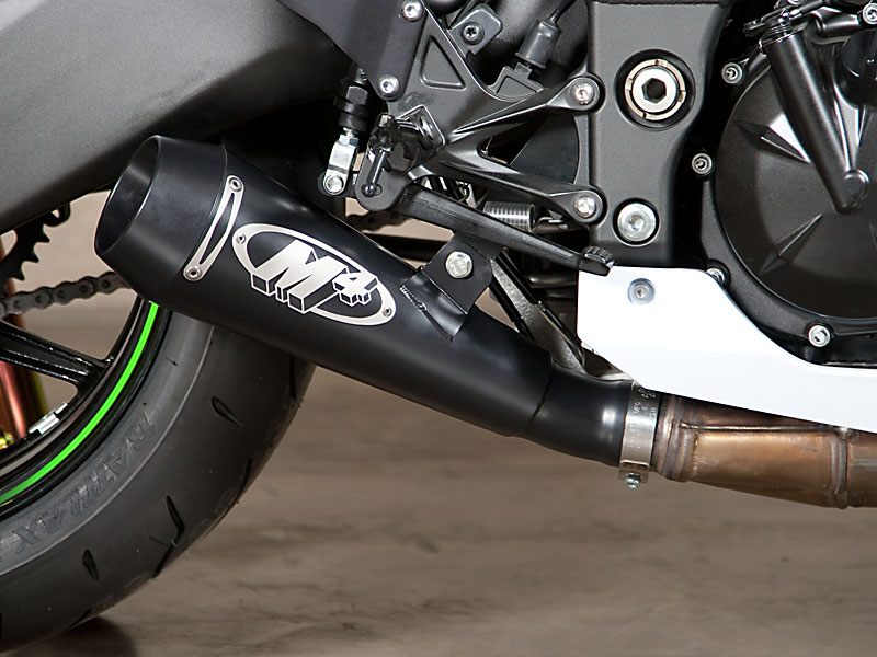 M4 Exhaust Black Gp Slip On 2008 2010 Kawasaki Zx10