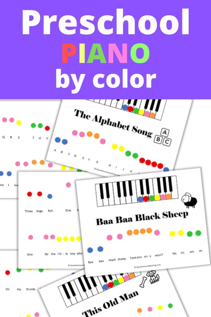 Preschool piano by color