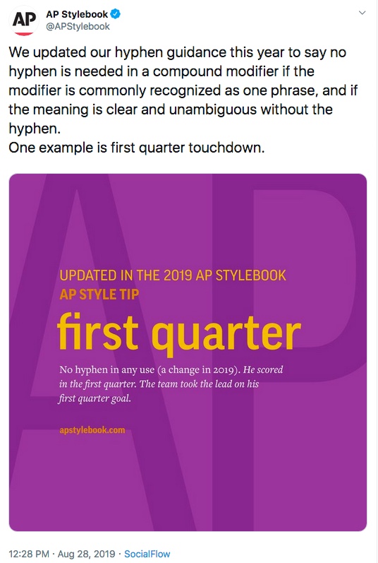 Is “dumb-ass idea” hyphenated? AP updates its guidance on compound ...