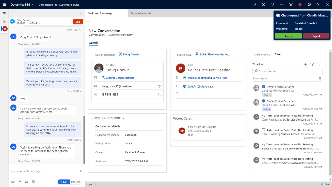 Dynamics 365 Customer Service
