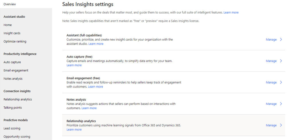 Dynamics 365 Sales Insights