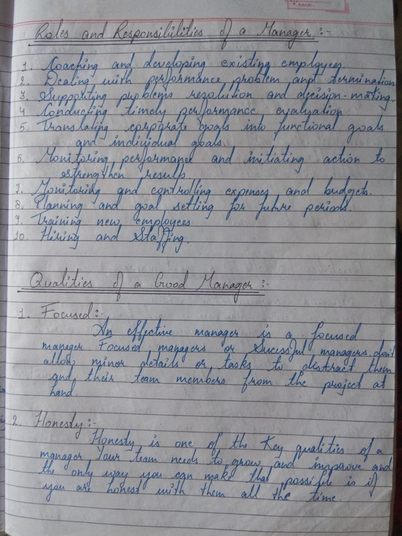 Solution Principles Of Management Handwritten Notes Best Notes Studypool - Mountain Photos - Modern Full HD Collection