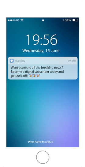 After that, they will show you the push notification preview in a mockup of the selected device. Mobile Push Notification Template For Text Messages