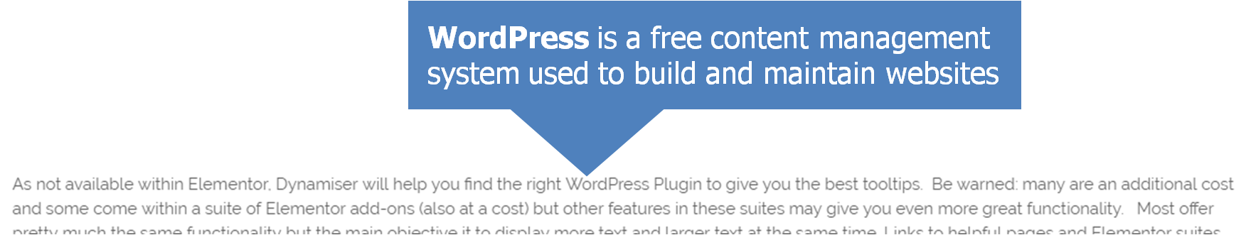 image showing example tooltip over text