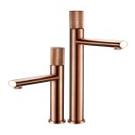 Brushed Rose Gold Basin Water Mixer