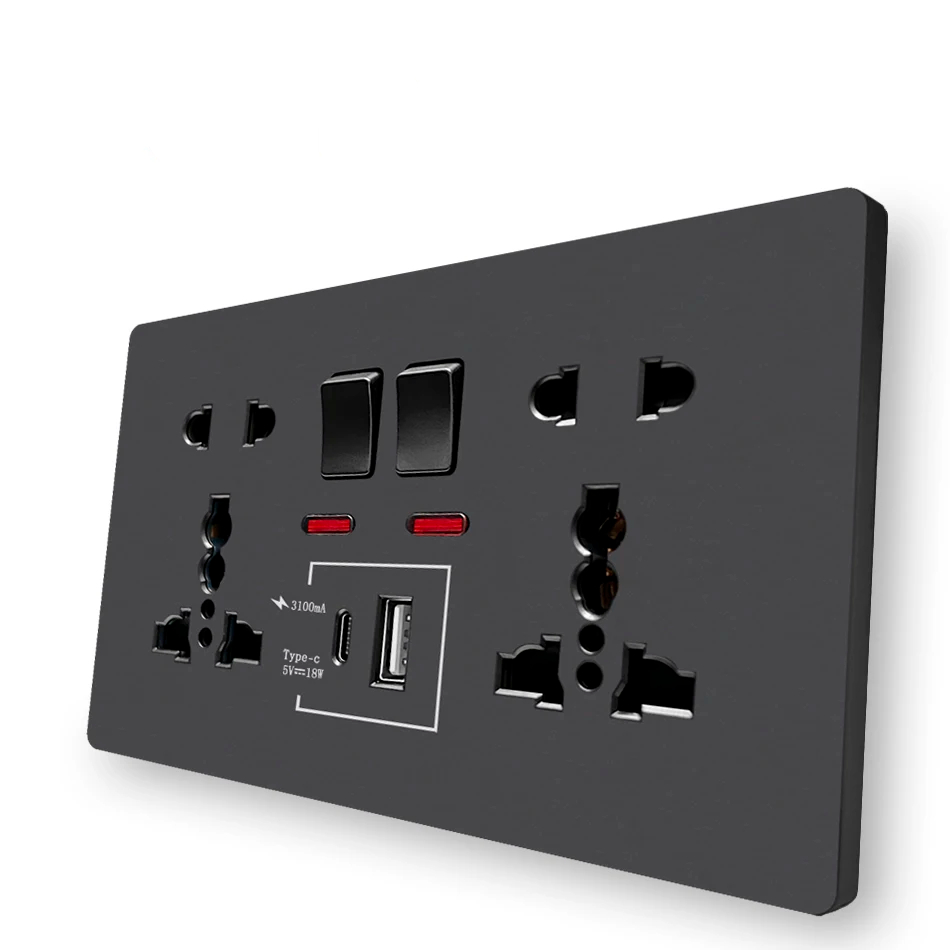 Universal Power Socket with Quick Charge USB Port