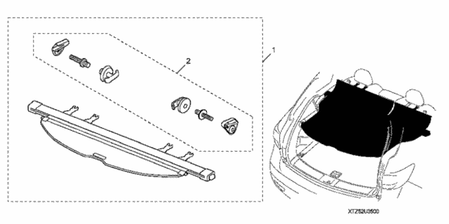 2020 acura mdx cargo cover 08u35-tz5-210b