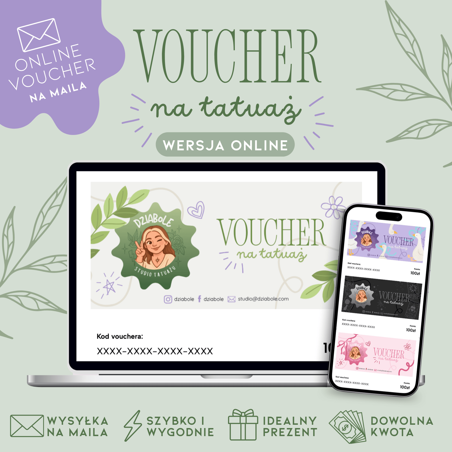 Voucher prezentowy DZIABOLE - online na e-mail