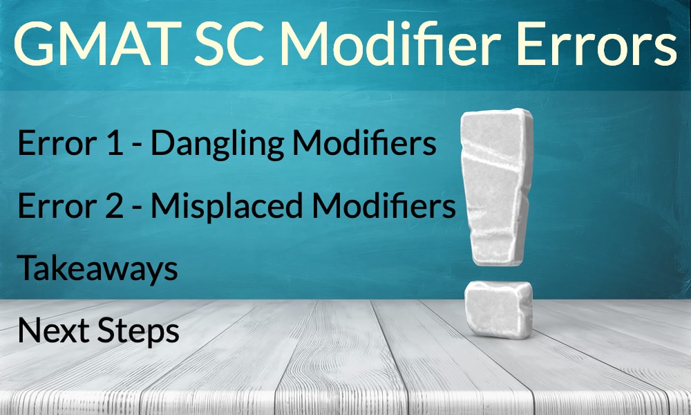 Modifier Errors GMAT Sentence Correction Modifiers series