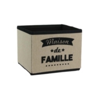 Cube de rangement 3 litres Famille noir au meilleur prix | E.Leclerc