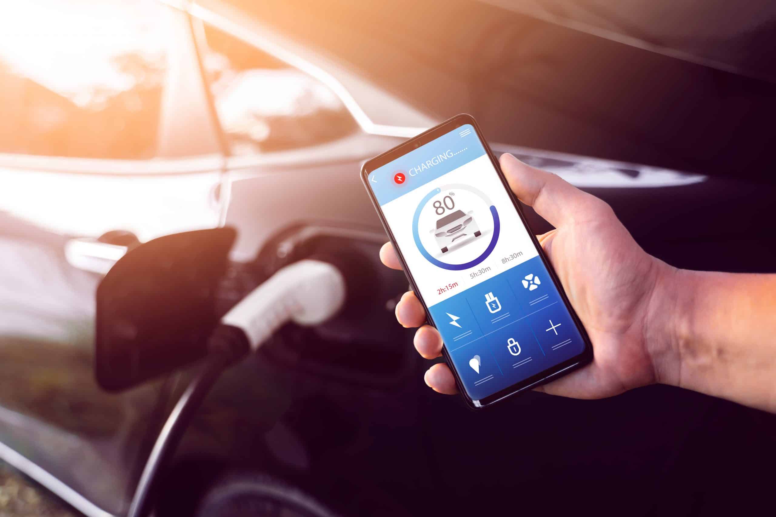 Borne de recharge application smartphone