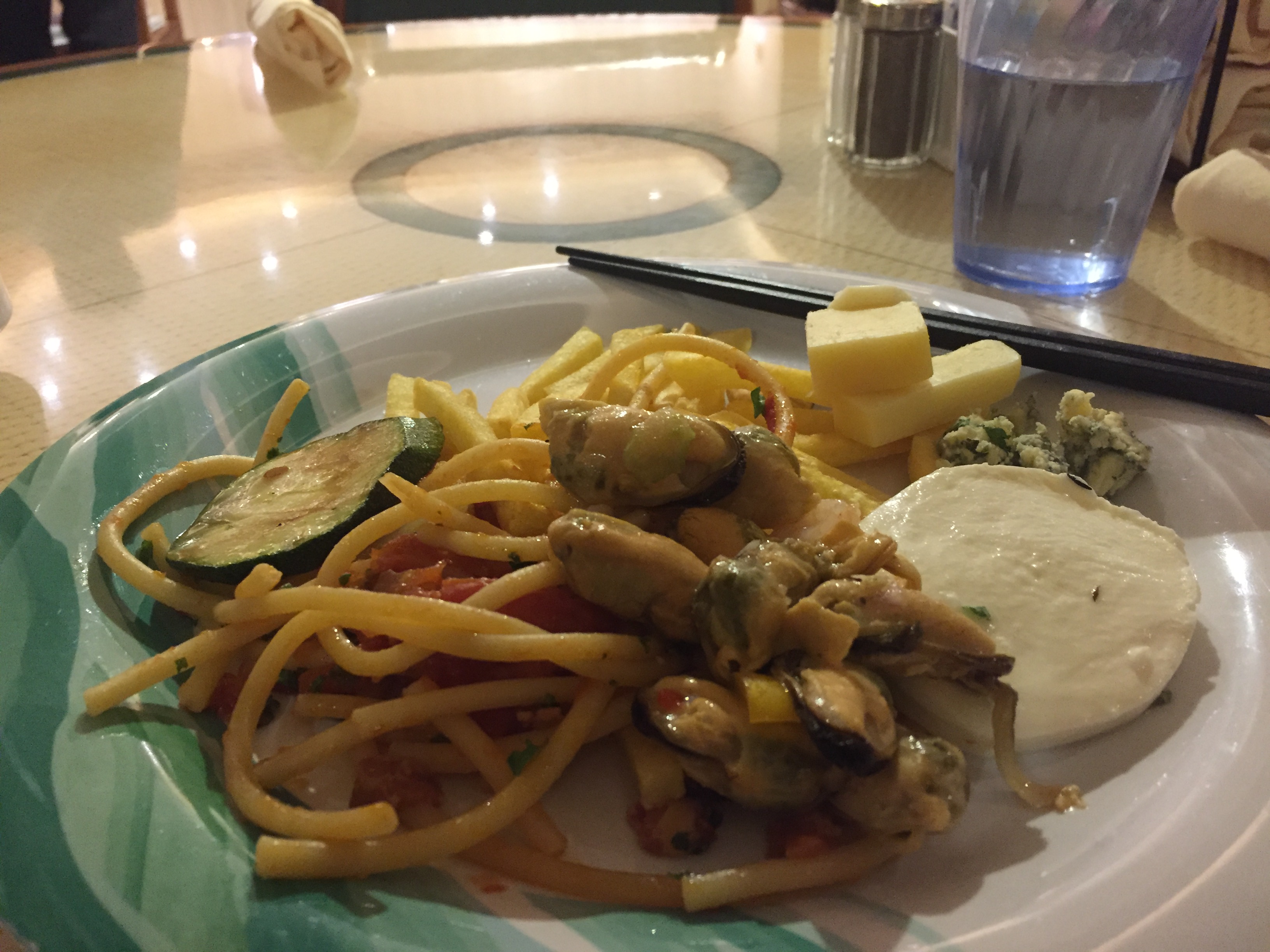 ダイヤモンドプリンセスのビッフェ食事